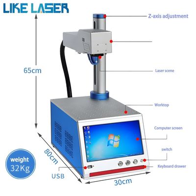Magasins de vêtements LIKE-F-ILM-001 Machine de marquage au laser à fibre Gravure et découpe en plastique